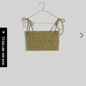 Madewell green swimsuit top size small